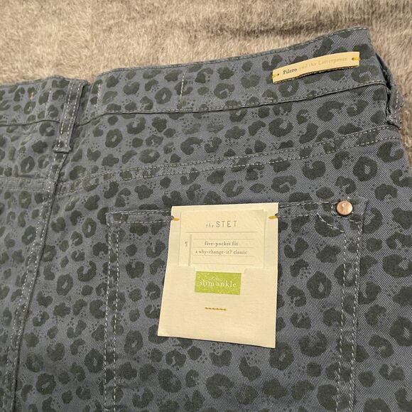 Anthropologie Pilcro and the Letterpress Fit/Stet Pants Size 32 Animal Velvet - Picture 14 of 14